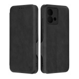 Husa tip carte pentru motorola moto g84, techsuit, inchidere magnetica, black