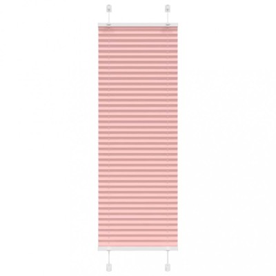 vidaXL Jaluză plisată roz 50x150 cm Lățime țesătură 49,4cm poliester foto