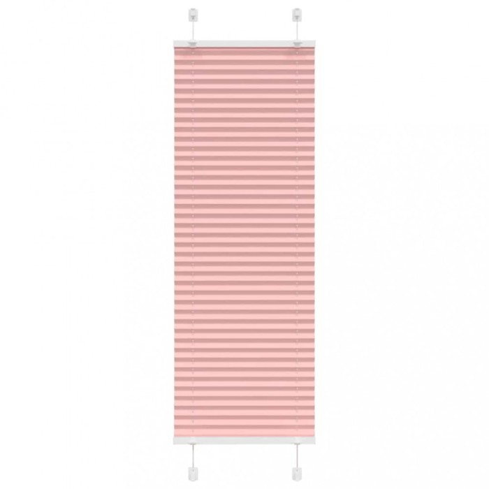 vidaXL Jaluză plisată roz 50x150 cm Lățime țesătură 49,4cm poliester