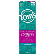 Pasta de Dinti, Tom's Of Maine, Antiplaque & Whitening, Efect Anti-Placa si Albirea Dintilor, fara F