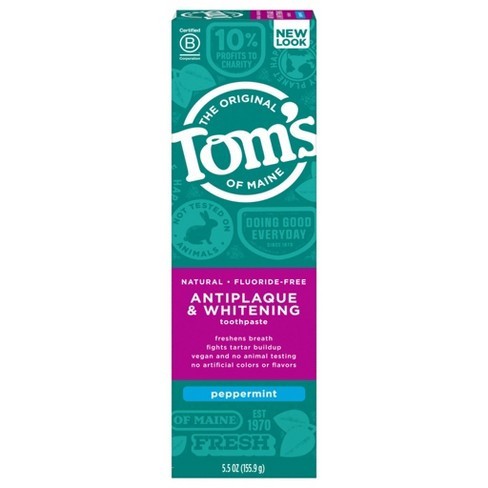 Pasta de Dinti, Tom&#039;s Of Maine, Antiplaque &amp; Whitening, Efect Anti-Placa si Albirea Dintilor, fara F