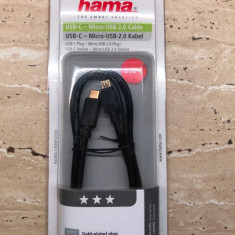 Hama 135713 USB-C Adapter Cable, USB-C plug - micro US 2.0 plug, 0.75 m