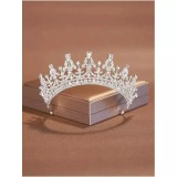 Cumpara ieftin Diadema (Coronita) Mireasa cu Strasuri - Argintie - 137391