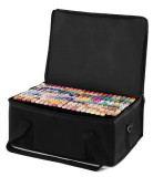 Cumpara ieftin Set 262 markere duble WePro Store, profesionale, subtire si gros, cerneala pe baza de alcool, geanta de depozitare, Multicolore