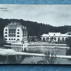 435 - Ocna Sibiului - Pavilionul central / carte postala RPR circulata 1960