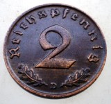B.005 GERMANIA 2 REICHSPFENNIG 1937 D, Europa, Bronz