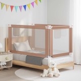 vidaXL Balustradă de protecție pat copii, gri taupe, 150x25 cm, textil 10220