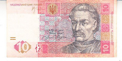 M1 - Bancnota foarte veche - Ucraina - 10 grivne - 2006 foto