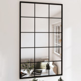 Oglinzi de perete, 6 buc., negru, 100x60 cm, metal GartenMobel Dekor, vidaXL