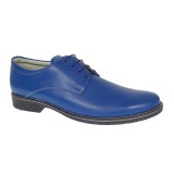 Pantofi barbati casual din piele naturala - Model Albastru P80