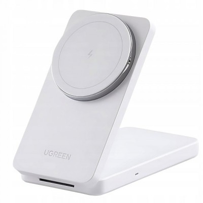 Incarcator Retea Wireless UGREEN W528 2in1, 20W, 1.67A, Alb foto