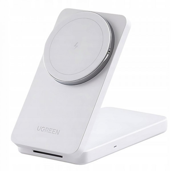 Incarcator Retea Wireless UGREEN W528 2in1, 20W, 1.67A, Alb