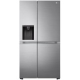 Side by Side LG GSLV70PZTE, No Frost, 635 l, Door Cooling, LINEARCooling, UVnano, FRESHBalancer, LG ThinQ, Dozator apa, H 179 cm, Argintiu, Clasa E