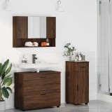 VidaXL Set de mobilier pentru baie 3 pcs Stejar brun 76.5 x 35 x 64 cm 3393040