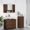 vidaXL Set de mobilier pentru baie 3 pcs Stejar brun 76.5 x 35 x 64 cm 3393040
