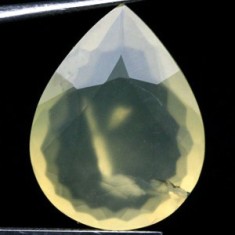 superb ! opal natural mare galben pear cut!! ideal pentru pandantiv ! foto
