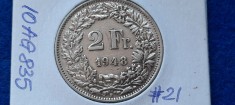 ELVETIA 2 FRANCS 1948 XF argint