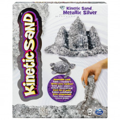 Set nisip Kinetic Metale si minerale stralucitoare Silver - Spin Master - Kinetic Sand foto