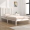 vidaXL Cadru de pat 2FT6 Small Single, alb, 75x190 cm, lemn masiv pin
