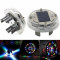 SET COMPLET 4 Capacele Jante Auto LED MULTICOLOR CU INCARCARE ENERGIE SOLARA TUNING