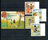 Congo 1982 - Cercetași, serie si colita neuzata