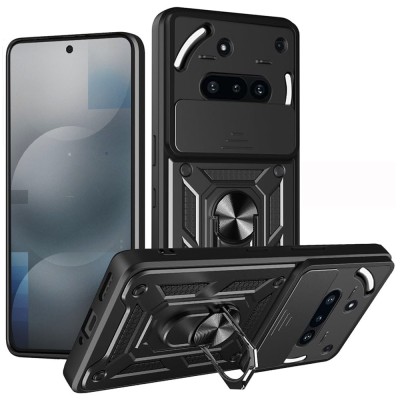 Husa Nothing Phone (3a) protectie camera Techsuit CamShield Series, negru foto