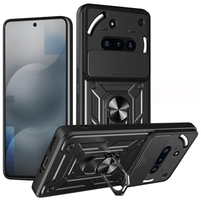 Husa Nothing Phone (3a) protectie camera Techsuit CamShield Series, negru