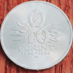 820 Ungaria 10 Forint 1956 10th Anniversary of Forint km 553 aunc-UNC argint