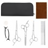 Set 7 Piese Foarfece Ingrijire Caini Pisici, Otel Inoxidabil, Argintiu - Profesional, Tuns Animale