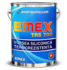 Vopsea Siliconica Termorezistenta ?EMEX TRS 700?, Negru, Bidon 4 KG foto