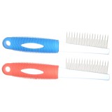 Pieptan combinat fancy blue &amp; red