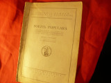 M.Sadoveanu - Poezia Populara - Ed. 1923 Cultura Nationala , 36 pag