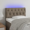 VidaXL Tăblie de pat cu LED, gri taupe, 80x7x78/88 cm, textil 3121926