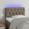 vidaXL Tăblie de pat cu LED, gri taupe, 80x7x78/88 cm, textil 3121926