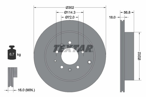 TEXTAR 92180903 PRO Disc frana