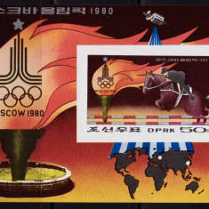 Coreea Nord / Korea 1979 , " Olimpiada Moscova 1980, colita 60 nedantelata, MNH