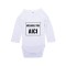 Body alb din bumbac pentru bebelusi personalizat cu mesaj