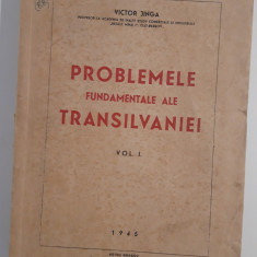 Carte veche Victor Jinga Problemele fundamentale ale Transilvaniei volum unu