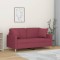 vidaXL Canapea cu 2 locuri cu pernuțe, roșu vin, 140 cm, textil 3200915