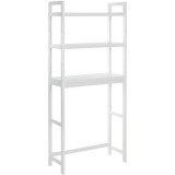 Raft pentru baie, Artool, lemn bambus, 3 polite cu inaltime ajustabila, alb, 63x26x163 cm GartenVIP DiyLine