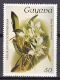 Guyana 1986 flori orhidee MI 1726 seria 17 MNH, Nestampilat