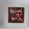 Tabou obiect decorativ vintage (anii 60-70) placa de cupru emailat pe suport de lemn, DDR Germania de Est, PGH RaumSchumck Leipzig