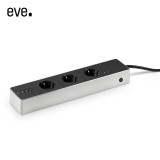 Cumpara ieftin Prelungitor cu protectie la supratensiune Eve Energy Strip, 3 prize, cablu 1.9m, Wireless, Monitorizare consum de energie, Control de pe telefonul mob
