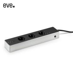 Prelungitor cu protectie la supratensiune Eve Energy Strip, 3 prize, cablu 1.9m, Wireless, Monitorizare consum de energie, Control de pe telefonul mob foto