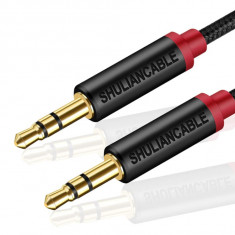 Cablu Audio SHULIANCABLE de 3.5 mm din nailon, 2m - RESIGILAT