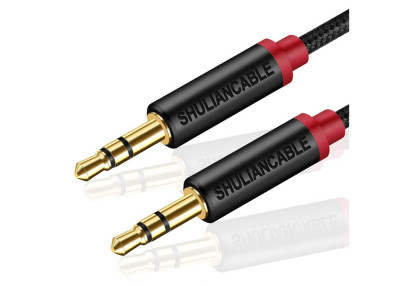 Cablu Audio SHULIANCABLE de 3.5 mm din nailon, 2m - RESIGILAT foto