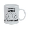 Cana alba personalizata &quot;Asa arata o soacra extraordinara&quot;, INOVATIX&reg;. 330ml, Oem