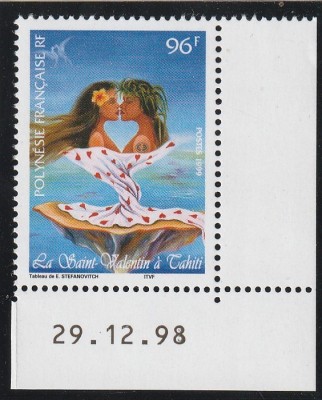 Polynesia 1999 - Valentin Day , dantelat .MNH , Mi.778 foto