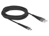 Cablu USB 2.0 A-C, 3m, 60W, negru, DELOCK