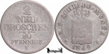 1849 F, 2 Neugroschen / 20 Pfennige - Frederic - Regatul Saxoniei, Europa, Argint